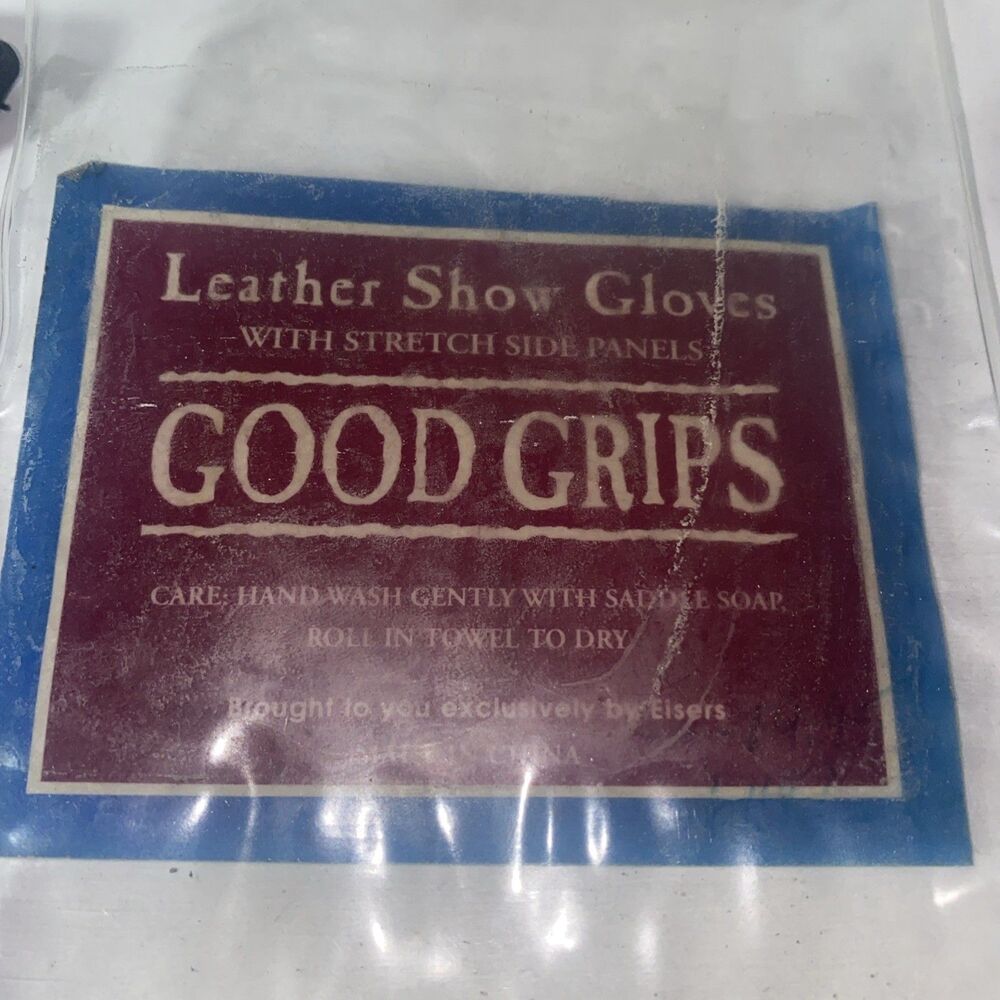 Vintage Eisers Size c Good Grips Show Gloves Black Leather